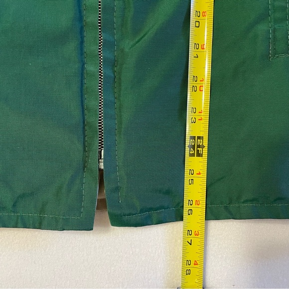 Reversible Vintage Bomber Sports Jacket Iridescent Green Tan Retro - Picture 11 of 14